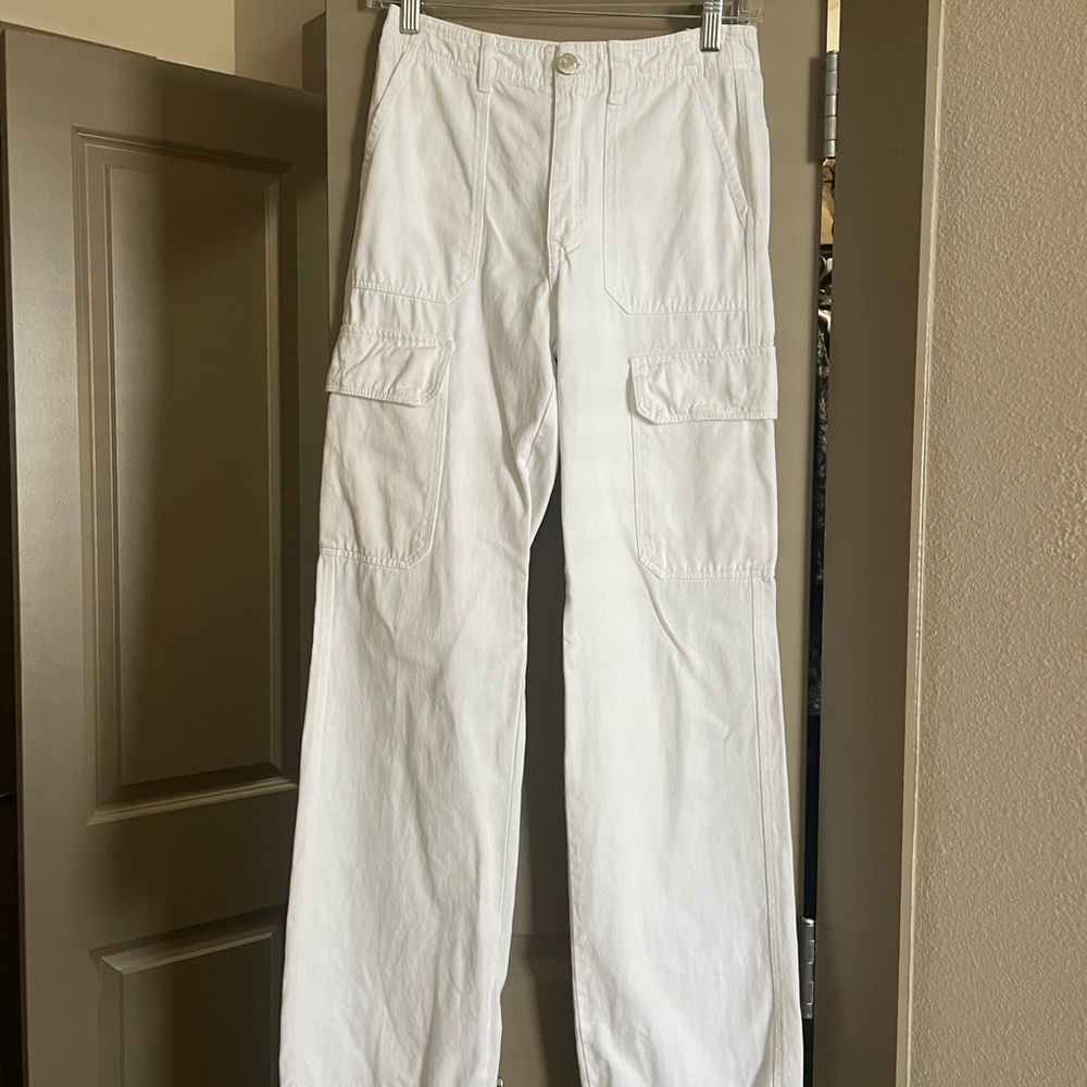 Zara White Cargo Pants